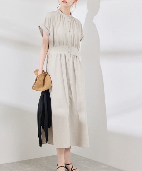 ROPE' PICNIC（ロペピクニック）の「フレンチドルマンワンピース（ワンピース・レディース・ベージュ系その他/ネイビー/チャコールグレー・36/38/40）」の13枚目の写真