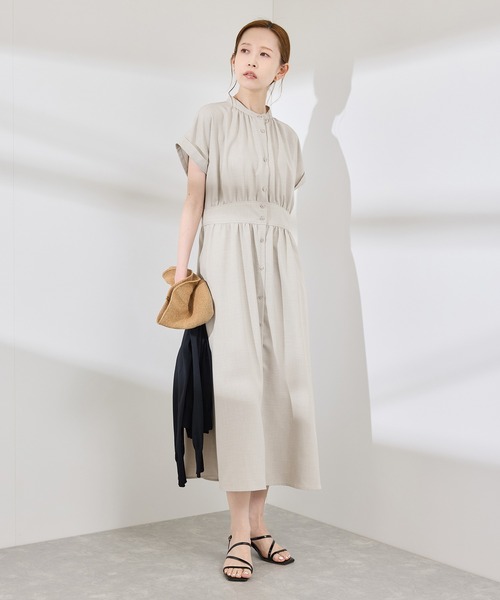 ROPE' PICNIC（ロペピクニック）の「フレンチドルマンワンピース（ワンピース・レディース・ベージュ系その他/ネイビー/チャコールグレー・36/38/40）」の12枚目の写真