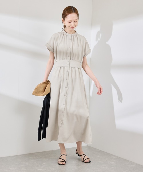 ROPE' PICNIC（ロペピクニック）の「フレンチドルマンワンピース（ワンピース・レディース・ベージュ系その他/ネイビー/チャコールグレー・36/38/40）」の11枚目の写真