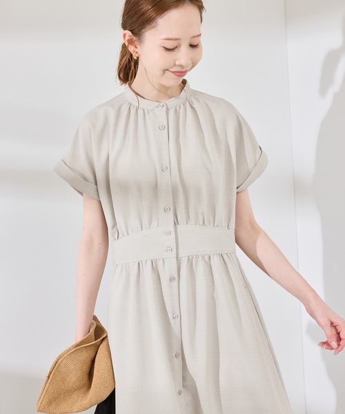 ROPE' PICNIC（ロペピクニック）の「フレンチドルマンワンピース（ワンピース・レディース・ベージュ系その他/ネイビー/チャコールグレー・36/38/40）」の10枚目の写真