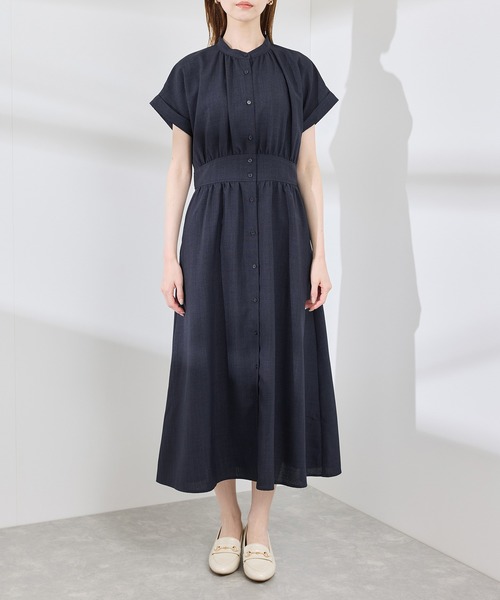 ROPE' PICNIC（ロペピクニック）の「フレンチドルマンワンピース（ワンピース・レディース・ベージュ系その他/ネイビー/チャコールグレー・36/38/40）」の9枚目の写真