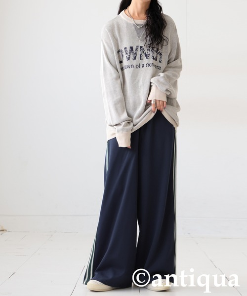 antiqua(アンティカ)の「配色ライン パンツ(その他パンツ・レディース・ネイビー/ブラック/グレー・ONESIZE)」の17枚目の写真