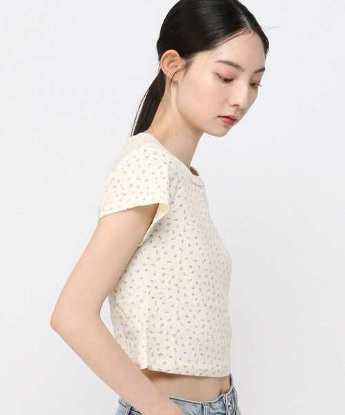 3.3 Field Trip （3.3フィールドトリップ）の「3.3 Field Trip／花柄リボンT（Tシャツ/カットソー・レディース・ホワイト/グレー/アイボリー・FREE）」の14枚目の写真