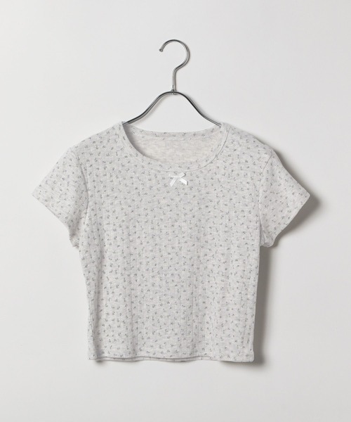 3.3 Field Trip （3.3フィールドトリップ）の「3.3 Field Trip／花柄リボンT（Tシャツ/カットソー・レディース・ホワイト/グレー/アイボリー・FREE）」の12枚目の写真