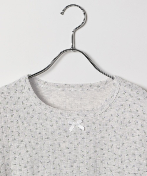 3.3 Field Trip （3.3フィールドトリップ）の「3.3 Field Trip／花柄リボンT（Tシャツ/カットソー・レディース・ホワイト/グレー/アイボリー・FREE）」の10枚目の写真