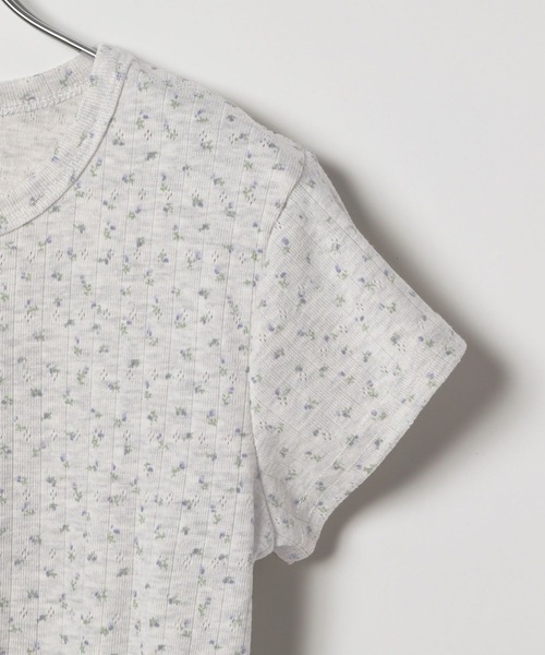 3.3 Field Trip （3.3フィールドトリップ）の「3.3 Field Trip／花柄リボンT（Tシャツ/カットソー・レディース・ホワイト/グレー/アイボリー・FREE）」の8枚目の写真