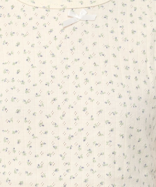 3.3 Field Trip （3.3フィールドトリップ）の「3.3 Field Trip／花柄リボンT（Tシャツ/カットソー・レディース・ホワイト/グレー/アイボリー・FREE）」の5枚目の写真