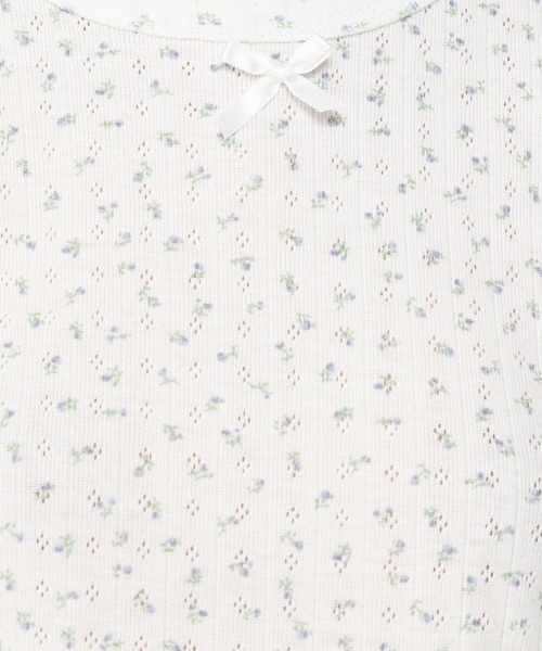 3.3 Field Trip （3.3フィールドトリップ）の「3.3 Field Trip／花柄リボンT（Tシャツ/カットソー・レディース・ホワイト/グレー/アイボリー・FREE）」の4枚目の写真