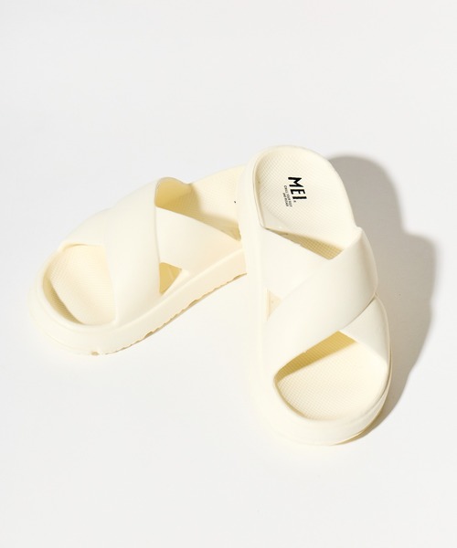 MEI(メイ)の「【 MEI / メイ 】 レディース クロスベルトサンダル CROSS BELT SANDAL(サンダル・レディース・アイボリー/ブラック・SMALL/LARGE/MEDIUM)」の2枚目の写真