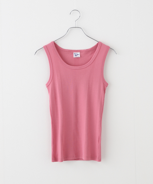 MILLER（ミラー）の「《追加2》Miller/ミラー パネルリブタンクトップ（タンクトップ・レディース・ホワイト/ピンク/イエロー/ブラック/ブラック系その他/ブルー・FREE）」の6枚目の写真