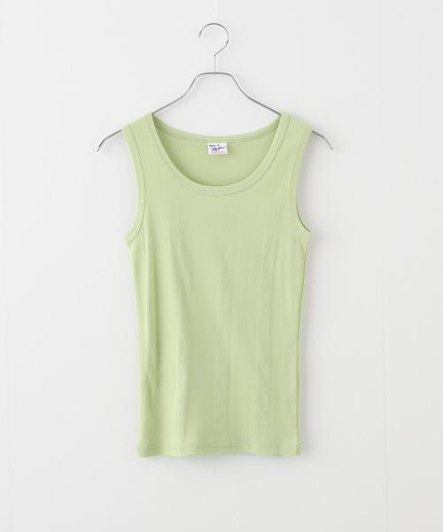 MILLER（ミラー）の「《追加2》Miller/ミラー パネルリブタンクトップ（タンクトップ・レディース・ホワイト/ピンク/イエロー/ブラック/ブラック系その他/ブルー・FREE）」の5枚目の写真