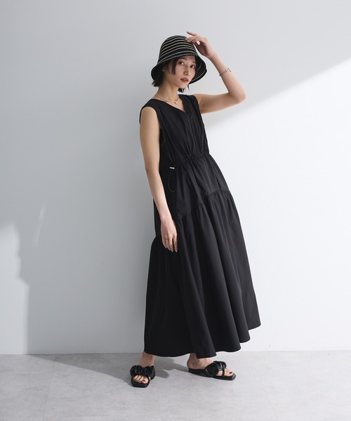 ELENCARE DUE（エレンカーレデュエ）の「・ELENCARE DUE ドロストティアードワンピ（ワンピース・レディース・オフホワイト/ダークベージュ/ブラック・FREE）」の2枚目の写真