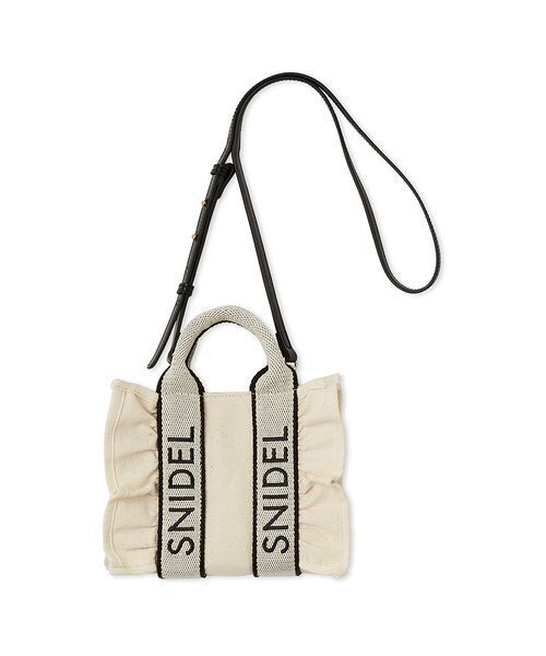 snidel スナイデル フリルロゴミニバッグ ベージュ セール】フリルロゴミニバッグ（ショルダーバッグ）｜SNIDEL