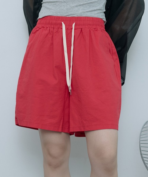 SEN TOKYO（セントーキョー）の「カラーショートパンツ（その他パンツ・レディース・ダークグリーン/ブラック/ホワイト/レッド/ベージュ/パープル/イエロー・FREE）」の7枚目の写真