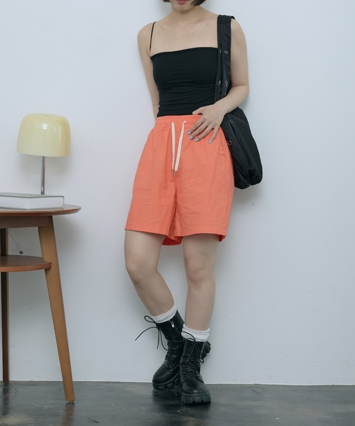 SEN TOKYO（セントーキョー）の「カラーショートパンツ（その他パンツ・レディース・ダークグリーン/ブラック/ホワイト/レッド/ベージュ/パープル/イエロー・FREE）」の9枚目の写真