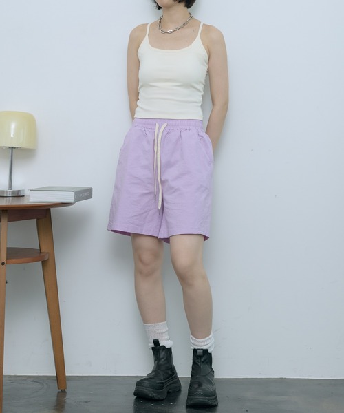 SEN TOKYO（セントーキョー）の「カラーショートパンツ（その他パンツ・レディース・ダークグリーン/ブラック/ホワイト/レッド/ベージュ/パープル/イエロー・FREE）」の21枚目の写真