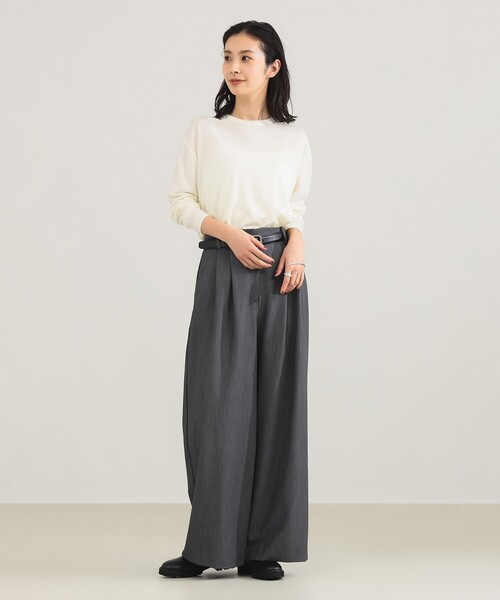 SLOANE（スローン）の「【1/9値下げ】【別注】SLOANE / ウール クルーネック ロングスリーブ［手洗い可］（Tシャツ/カットソー・レディース・オフホワイト/ネイビー/ブラック・2/1）」の17枚目の写真