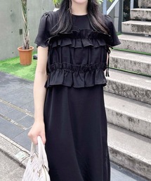 ビスチェ フリル」に該当するブラック/黒色系のファッション通販