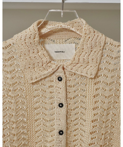 トップス todayfu Lace Knit Shirt セール】Lace Knit Shirts（シャツ/ブラウス）｜TODAYFUL