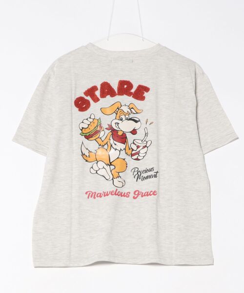 GORGE(ゴージ)の「《アメコミDOG×サガラ刺繍》レディース 半袖 Tシャツ キャラクター プリント 春夏秋(Tシャツ/カットソー・レディース・オフホワイト/スミクロ/オートミール/ネイビー/グリーン・F)」の15枚目の写真