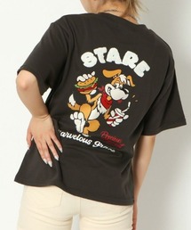 《アメコミDOG×サガラ刺繍》レディース 半袖 Tシャツ キャラクター プリント 春夏秋