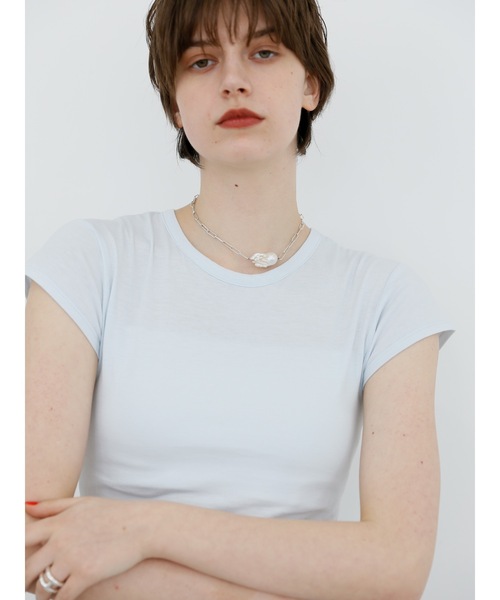 Katrin TOKYO(カトリーントーキョー)の「【JAPAN MADE】minimal tee(Tシャツ/カットソー・レディース・ブルー系/プラム/ホワイト・FREE/XS)」の15枚目の写真
