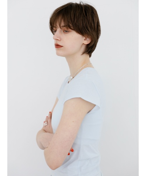 Katrin TOKYO(カトリーントーキョー)の「【JAPAN MADE】minimal tee(Tシャツ/カットソー・レディース・ブルー系/プラム/ホワイト・FREE/XS)」の14枚目の写真