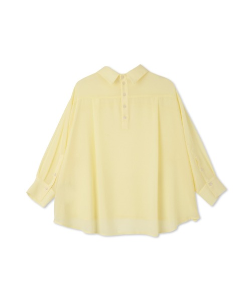 ketty(ケティ)の「ロールネックシアーシャツブラウス≪手洗い可能≫(シャツ/ブラウス・レディース・イエロー/ブルー/オフホワイト・M)」の13枚目の写真