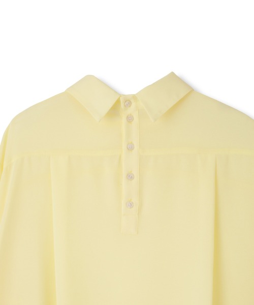 ketty(ケティ)の「ロールネックシアーシャツブラウス≪手洗い可能≫(シャツ/ブラウス・レディース・イエロー/ブルー/オフホワイト・M)」の18枚目の写真