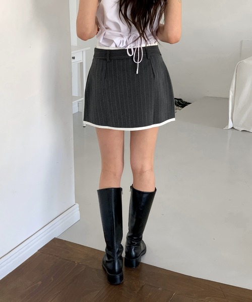 【一点物】異素材 レイヤード ミニ スカート【未使用に近い】【超美品】【衣装】 レイヤード風プリーツミニスカート – jemiremi（ジェミレミ）