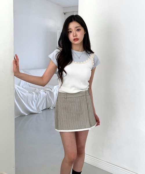 【超美品】 hommegirls オムガールズ レイヤードスカート Sサイズ Korean Style Girls Set Clothes | Korean Fashion Kids Girls