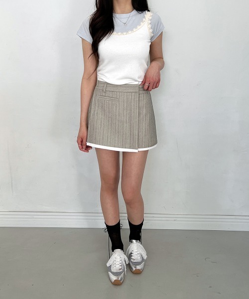 ミリー　スカート yuiさんコラボ ]バイアス切替えギャザースカート [M4191] | 大