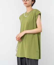 refinedworks | 【refinedworks】肩回りカバーしてくれる ノースリトップス!(Tシャツ/カットソー)