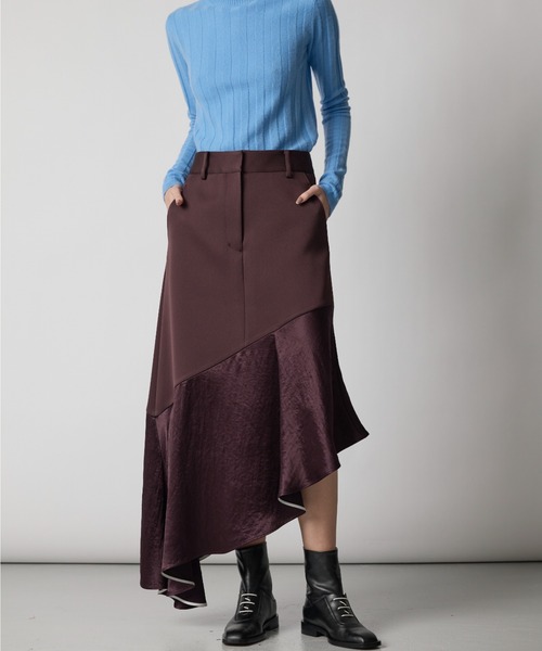 スカート asymmetry flare skirt セール】BONDING ASYMMETRY FLARE SKIRT（スカート）｜CINOH