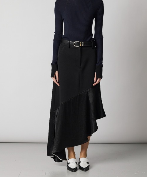スカート asymmetry flare skirt セール】BONDING ASYMMETRY FLARE SKIRT（スカート）｜CINOH