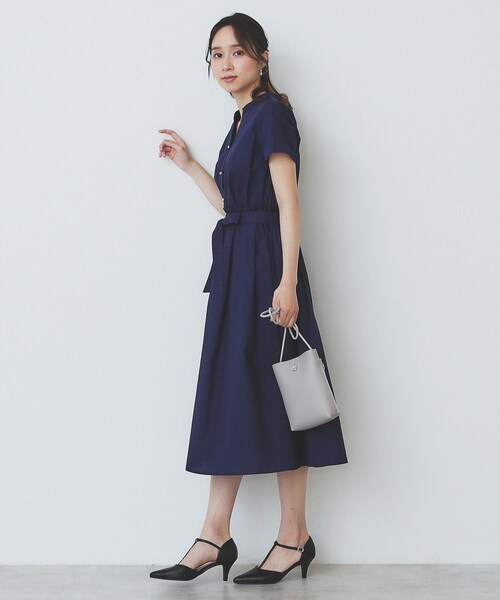セール】《andGIRL掲載》タックフレアワンピース【洗濯機洗い可