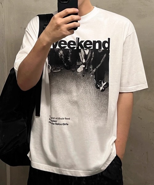 NOWLE(ノウル)の「【NOWLE】モノクロフォト プリント 半袖 Tシャツ(Tシャツ/カットソー・メンズ・ホワイト・MEDIUM/LARGE/X-LARGE)」の2枚目の写真