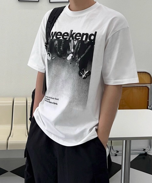 NOWLE(ノウル)の「【NOWLE】モノクロフォト プリント 半袖 Tシャツ(Tシャツ/カットソー・メンズ・ホワイト・MEDIUM/LARGE/X-LARGE)」の4枚目の写真