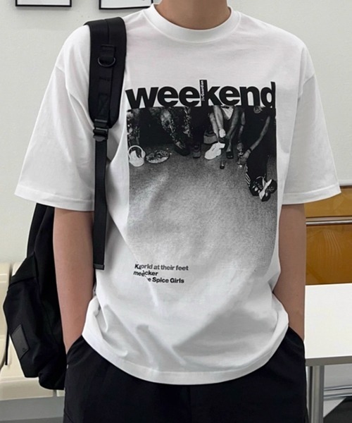 NOWLE(ノウル)の「【NOWLE】モノクロフォト プリント 半袖 Tシャツ(Tシャツ/カットソー・メンズ・ホワイト・MEDIUM/LARGE/X-LARGE)」の3枚目の写真