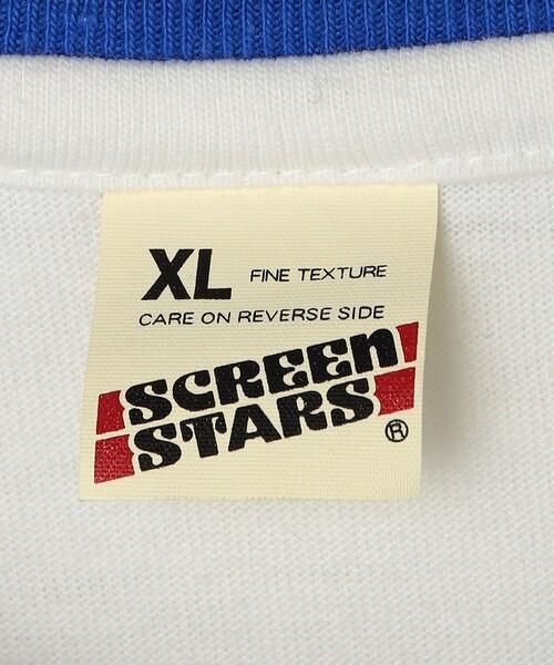 SCREEN STARS: レトロ プリント リンガー Tシャツ◇（Tシャツ