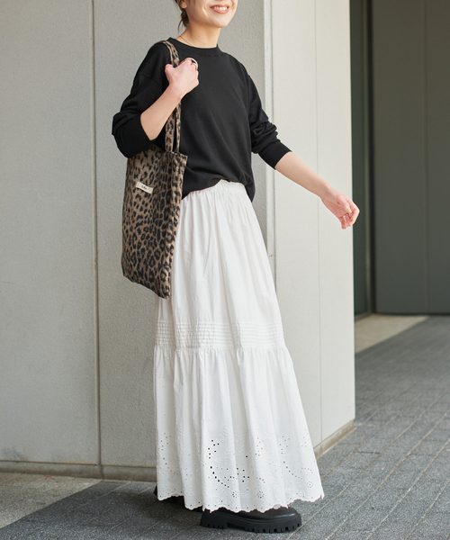 Spick & Span（スピックアンドスパン）の「《手洗い可 / 追加》18G クルーネックプルオーバー（ニット/セーター・レディース・ブラック/イエロー系その他/ブラウン/レッド/チャコールグレー・FREE）」の12枚目の写真
