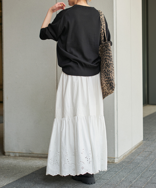 Spick & Span（スピックアンドスパン）の「《手洗い可 / 追加》18G クルーネックプルオーバー（ニット/セーター・レディース・ブラック/イエロー系その他/ブラウン/レッド/チャコールグレー・FREE）」の13枚目の写真