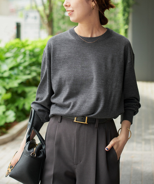 手洗い可 / 追加》18G クルーネックプルオーバー（ニット/セーター