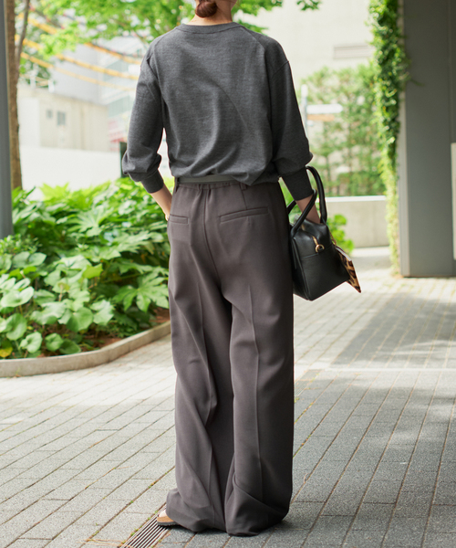 Spick & Span（スピックアンドスパン）の「《手洗い可 / 追加》18G クルーネックプルオーバー（ニット/セーター・レディース・ブラック/イエロー系その他/ブラウン/レッド/チャコールグレー・FREE）」の18枚目の写真