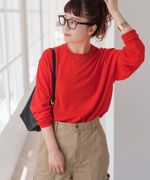 ニット セーター 「追加」18G クルーネックプルオーバー レディース Spick＆Span ニット セーター 「追加」18G クルーネックプル