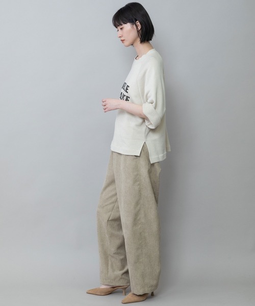 Munich（ミューニック）の「ルーズ裏毛ロゴプリントプルオーバー（スウェット・レディース・モカ/ダークベージュ/ベージュ・FREE）」の22枚目の写真