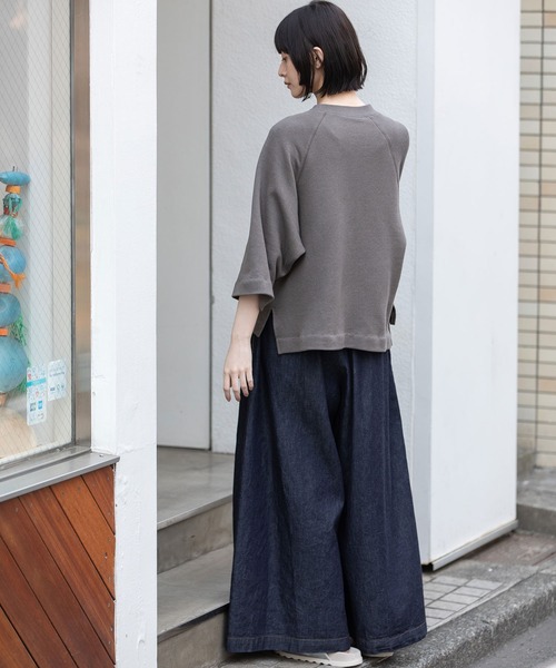 Munich（ミューニック）の「ルーズ裏毛ロゴプリントプルオーバー（スウェット・レディース・モカ/ダークベージュ/ベージュ・FREE）」の11枚目の写真