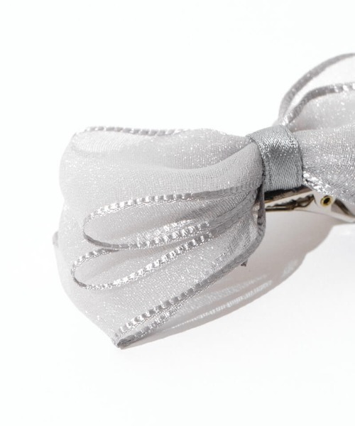 flower（フラワー）の「リボンパピヨンピン(2pc)（ヘアピン・レディース・アイボリー/ブラック/グレー・FREE）」の5枚目の写真