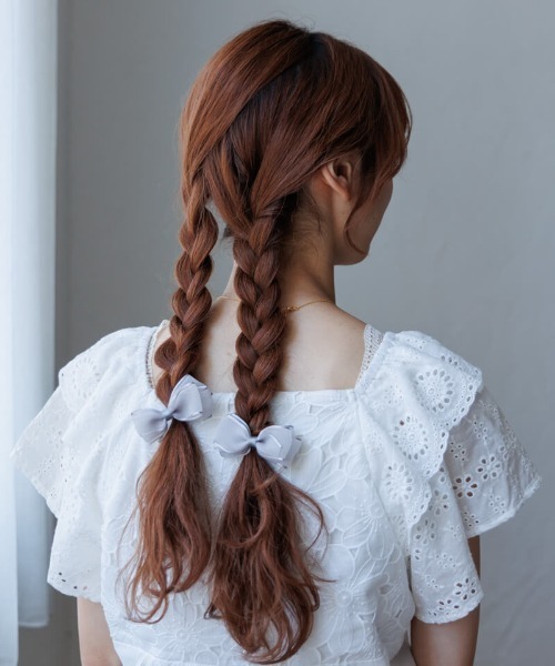 flower（フラワー）の「リボンパピヨンピン(2pc)（ヘアピン・レディース・アイボリー/ブラック/グレー・FREE）」の16枚目の写真