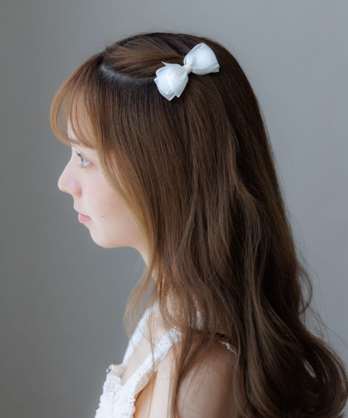 flower（フラワー）の「リボンパピヨンピン(2pc)（ヘアピン・レディース・アイボリー/ブラック/グレー・FREE）」の18枚目の写真